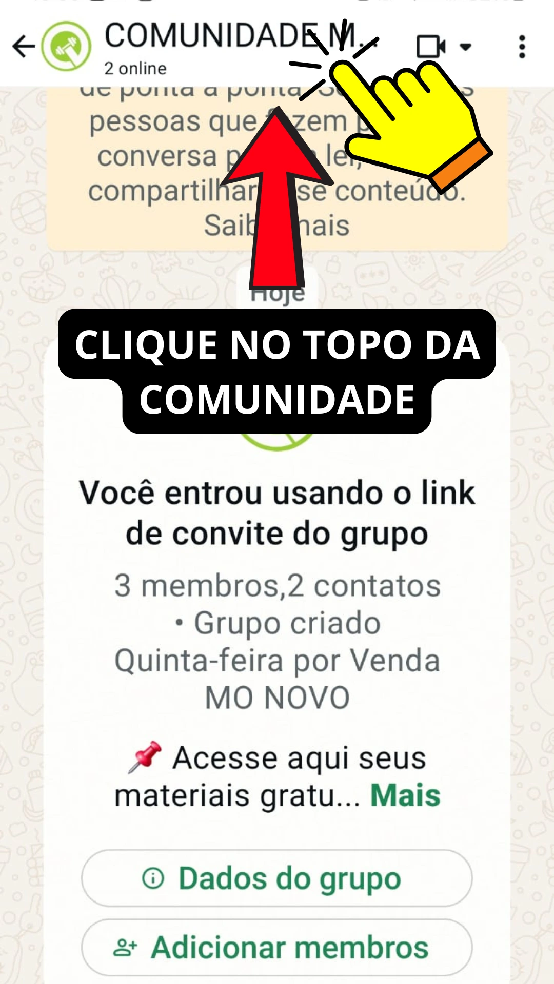 Passo 1 - Clique no botão